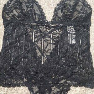 Black all lace bodysuit